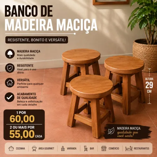 Bancos de madeira