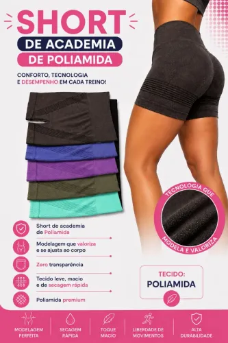Shorts de academia