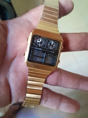 Relógio Inoxidavel Dourado Skmei 
