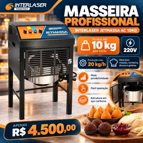 Masseira Profissional Interlaser Jetmassa AC 10kg 220V