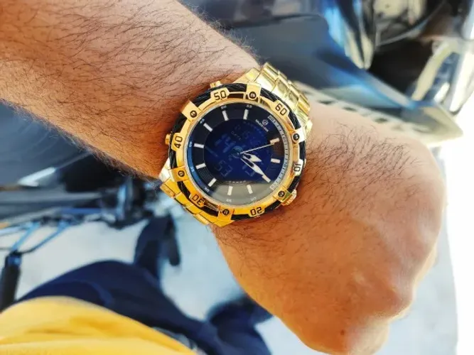 Relógio Dourado Original Novo Zeus Goldhour - Oportunidade (Pronta Entrega)