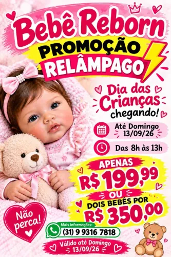 Bebê Reborn/ Promoção Relâmpago 