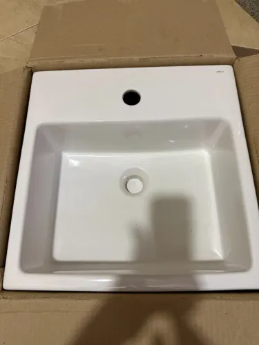 NOVA - Deca Cuba de Sobrepor Quadrada 42x42cm Branco - modelo L730