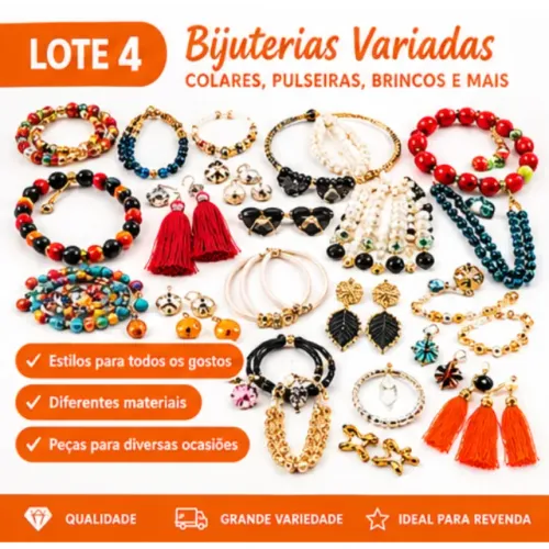 BIJUTERIAS E ACESSÓRIOS DE MODA PARA REVENDA | LOTE POR KG