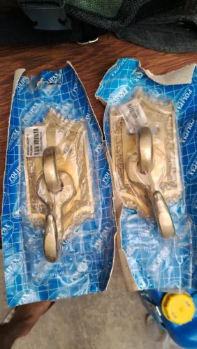 Vendo Par De Gancho Armador Colonial De Rede Latão Maçiço Polido Novo Nunca Usado