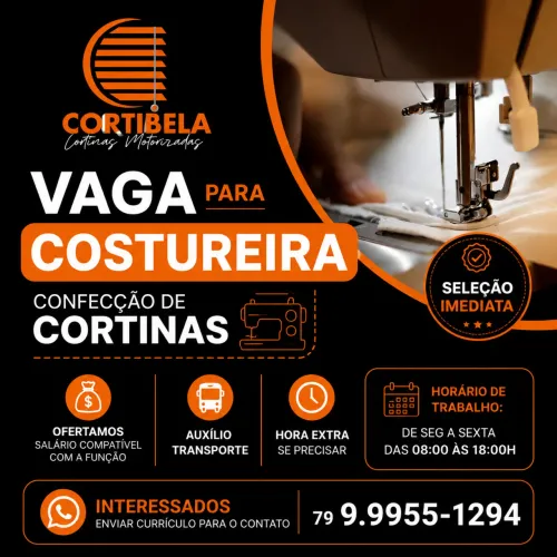 Estamos contratando costureira