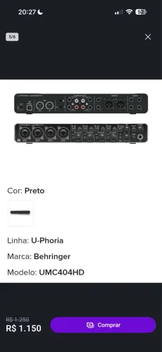 Behringer UMC404HD interface de audio