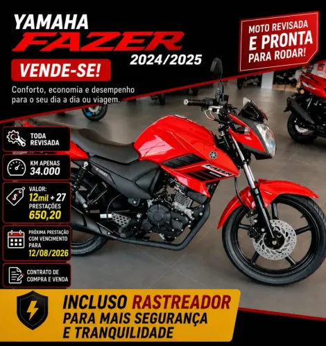 Vende-se * Yamaha Fazer 150 - 2025 Já Financiada