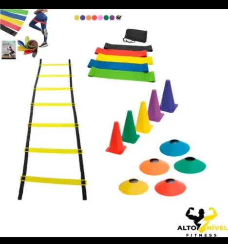 Kit. 1 escada 5 cones 5 chapéus e 5 elásticos.  Entrega grátis 