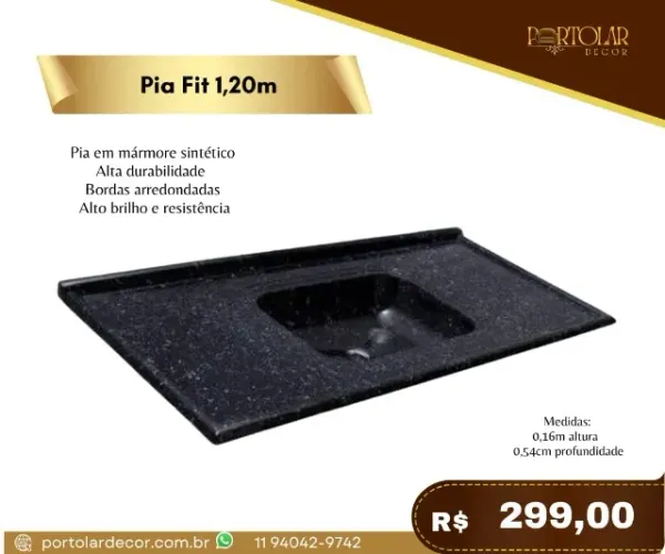 Pia Fit 1,20m a pronta entrega 