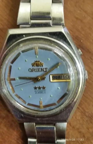 orient automatico azul c. dourado