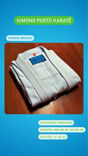 Kimono Porto Karatê Branco - infantil e adulto