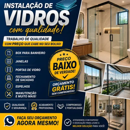 INSTALAÇÃO DE VIDROS