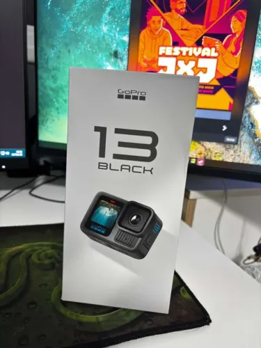 GoPro HERO 13 Black - Lacrada + Kit Completo (2 Baterias + 128GB + Case) OPORTUNIDADE!