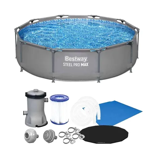 Piscina Estrutural 4678 Litros Premium + Bomba Filtrante + Capa + Lona Bestway