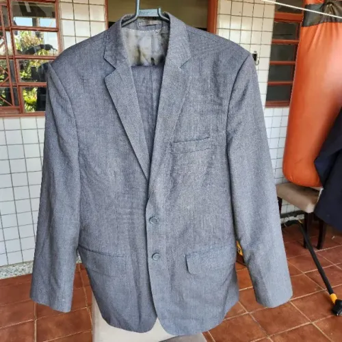 Terno Aurélio Dias 52M (Calça 46) Cinza Escuro (Estado Razoável)
