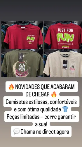 Camisetas estilosas, confortáveis e com ótima qualidade