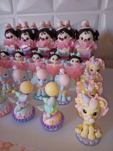 Personalizado de luxo tema circo rosa