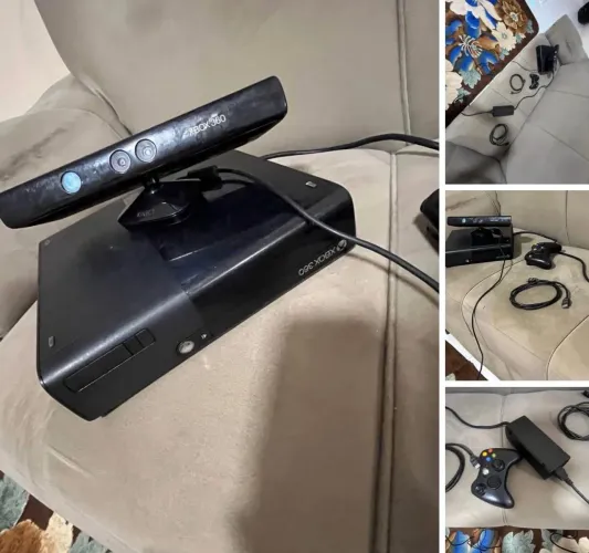 Xbox 360 completo com kinect e gd de 500gb