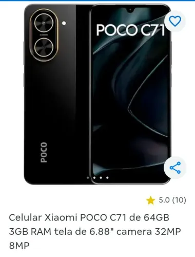 Vendo um poco c71 estado de novo sem detalhes nem um de uso