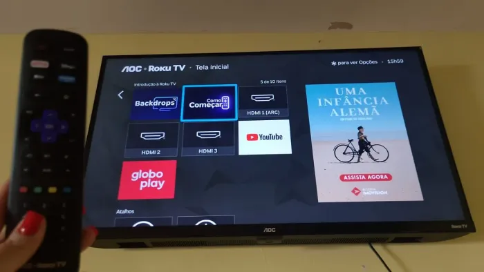 Tv Smart 32 AOC Roku top das nova pra ir hoje 680$ 