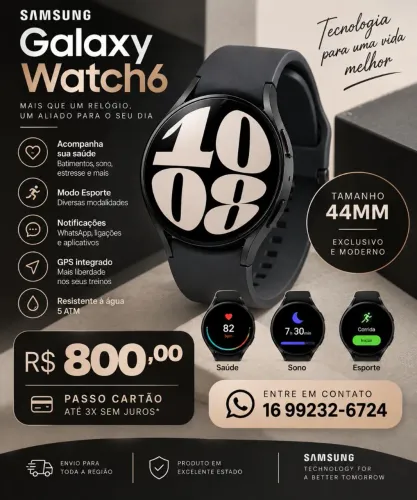 Relógio Samsung Watch 6 Novíssimo