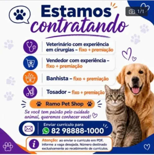 ? VAGAS ABERTAS ? PET SHOP