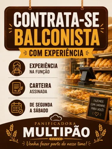 Contrata-se balconista