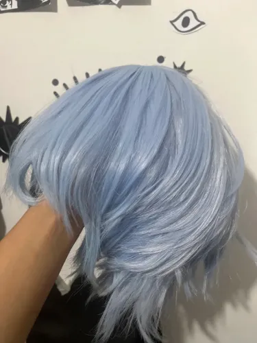 Peruca Azul Rei Rem Cosplay