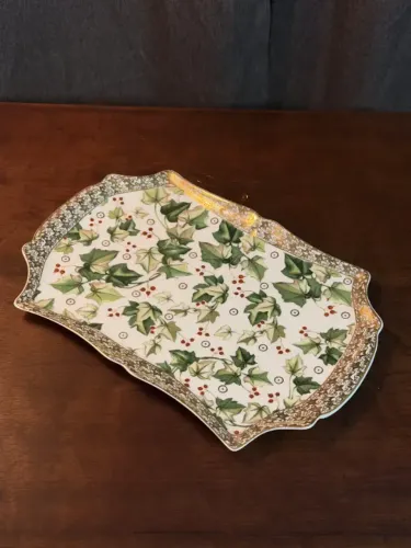Raridade: Travessa De Porcelana Real Matarazzo Borda Ouro Vintage