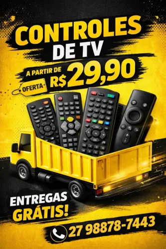 Entrego controle em casa 