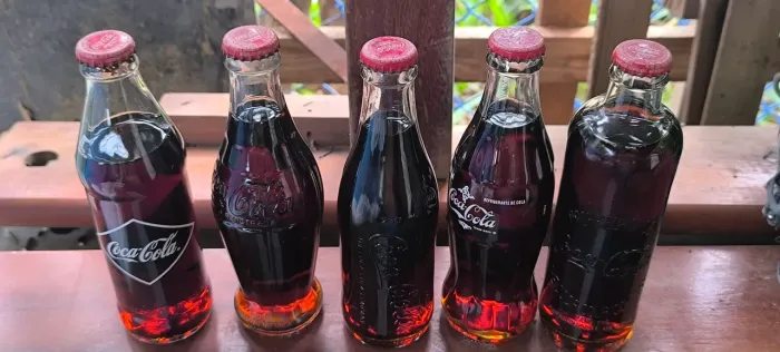 Garrafas retro da coca cola 