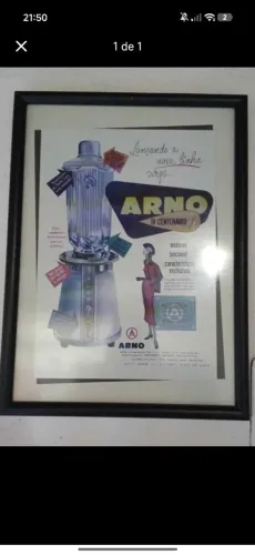 Quadro antigo liquidificador Arno