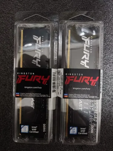 Memória RAM Kingston FURY Beast 32GB (2x16GB) DDR5 5600MHz CL40 (Novo Lacrado)