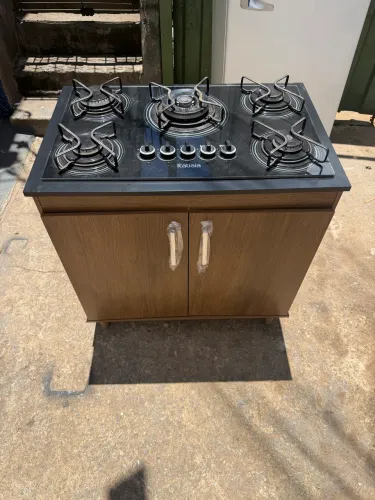 Fogão cooktop com balcão funcionando perfeitamente combino entrega 