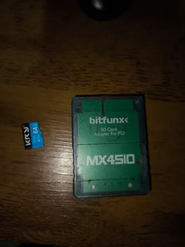 Adaptador MX4sio PS2+cartão de memória 64GB