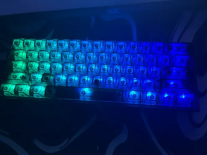Teclado fizz rgb transparente