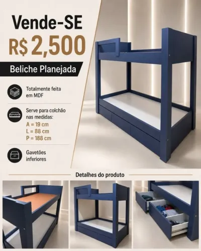 BELICHE PLANEJADA EM MDF À VENDA