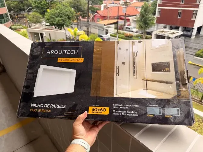 Nicho de parede para embutir Aquitech 30x60 cm NOVO NA CAIXA
