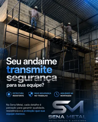 Andaime Tubular 1,00x1,50 Profissional Direto da Fábrica Sena Metal