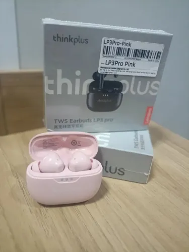 Fone Lenovo LP3 Pro Bluetooth 5.3 TWS Hi-Fi com Microfone - Pink