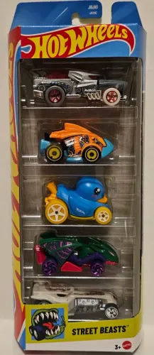 Kit 5 Carros Hot Wheels Pack Street Beasts