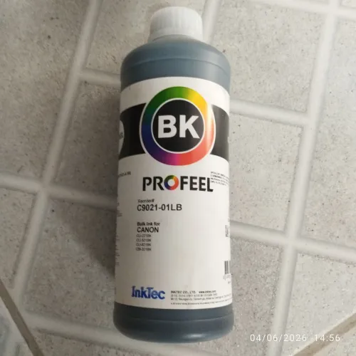 Tinta preta InkTec Profeel 1L para Canon