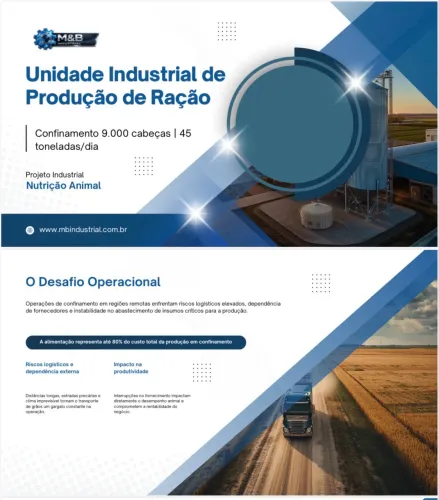 Fábrica de ração para confinamento.