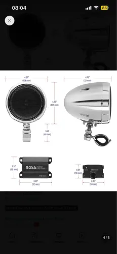 Kit de Som para moto Boss Áudio System