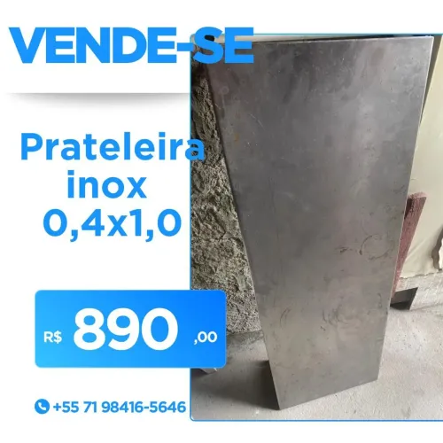 Prateleira Inox 0,4 x 1,0