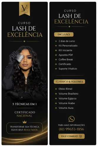CURSO DE CÍLIOS APENAS R$499,90