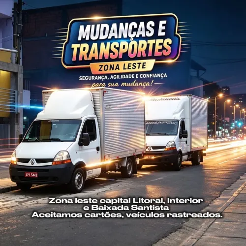 Transporte de mudanças e carretos zona Leste