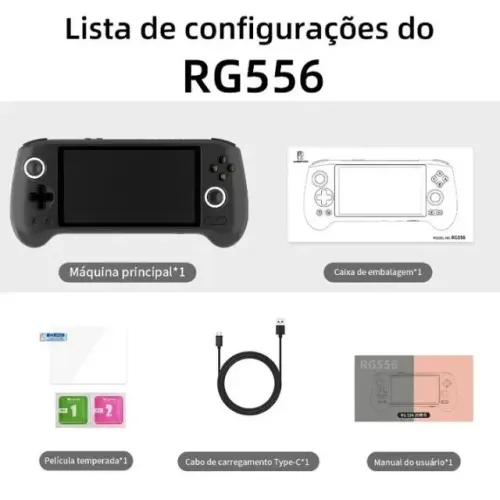 Console Anbernic RG556 AMOLED 5.48? Android Play Store 5500mAh PSP PS1 xCloud Wi-Fi