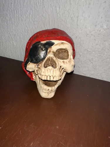 CAVEIRA PIRATA 12cm DECORAÇÃO